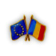 Insigna steag Romania si UE